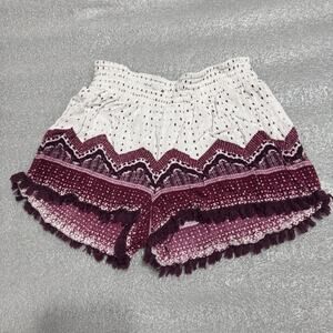 No Boundaries Girls Boho Fringe Shorts Small (3-5)